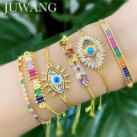 women fashion gold evil eye bracelets 2019 cz rainbow tennis bracelet bangles female greek eyes jewelry olho grego