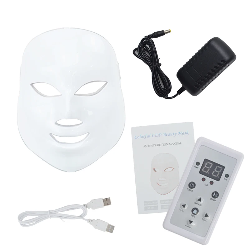 7 цветов Led косметическая маска для лица Уход за кожей омоложение удаление морщин, акне уход за лицом Красота терапия отбеливание затянуть инструмент