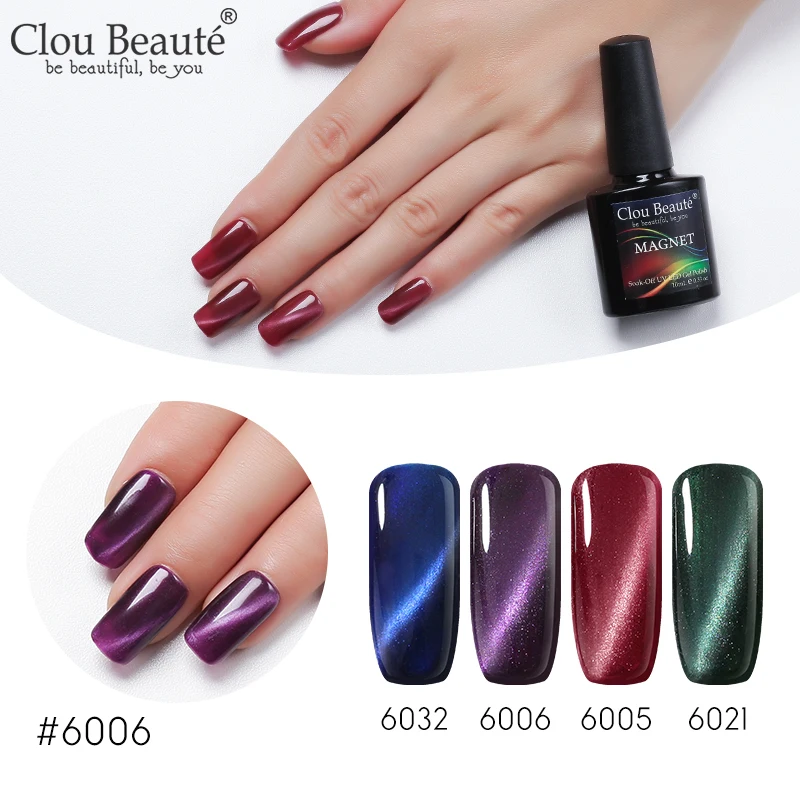 Clou Beaute Гель-лак для кошачьих глаз 46 цветов маникюрный Декор гель лак для ногтей отмачиваемый лак для ногтей 10 мл Полупостоянный лак для ногтей