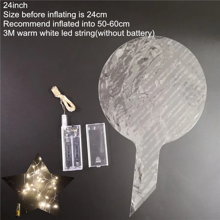 24inch warm white 20/36-дюймовый 3 м светодиодный светящийся светодиодный шар прозрачные круглые декоративные пузырьки для дня рождения, вечеринки, свадьбы, декоративные шары Рождественский подарок - Цвет: 24inch warm white