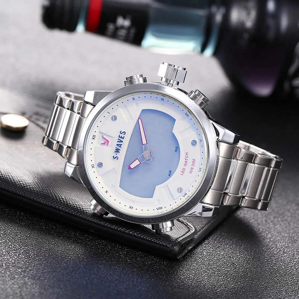Часы наручные SWAVES мужские светодиодсветодиодный аналоговые цифровые