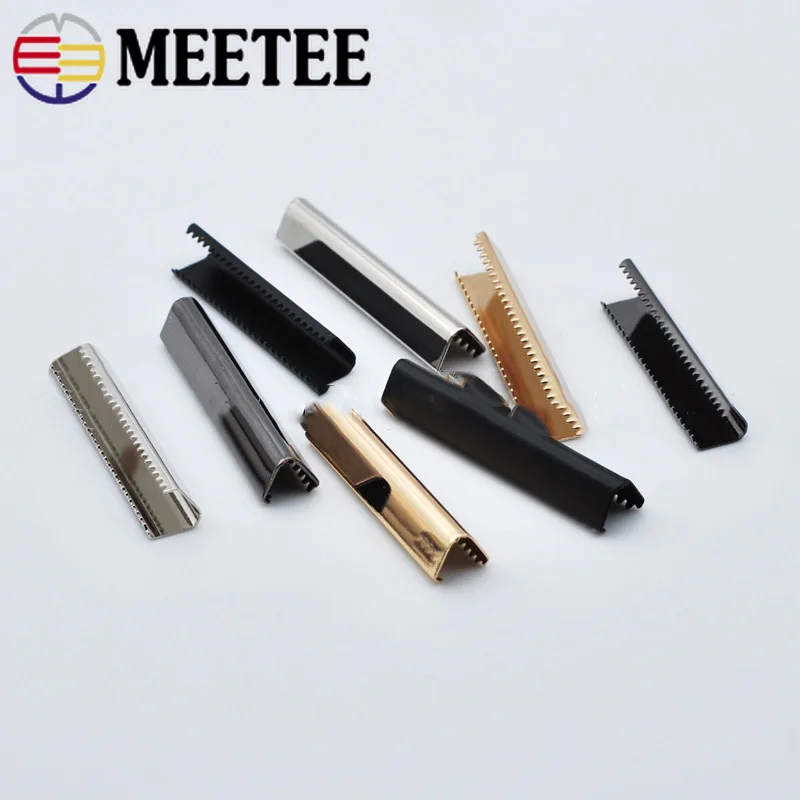 Meetee 10 шт. 10-60 мм металлический ремешок зажим для подтяжки с пряжками ремня кошелек