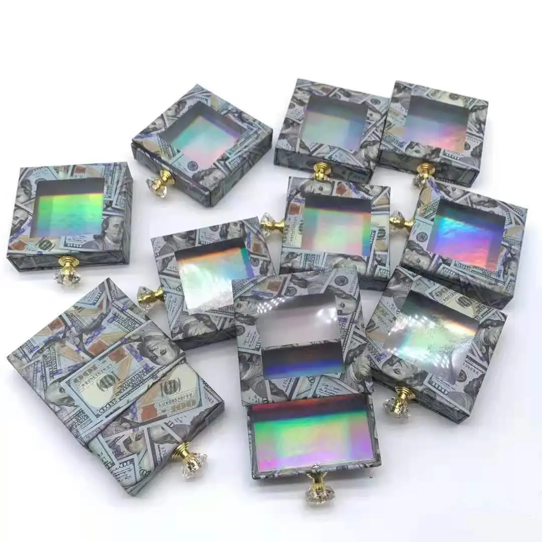 

Blackgold Eyelash Packaging Empty Eyelash Boxes Black Square Drawer Lash Cases Wholesale Eyelash Package Luxury Lash Package