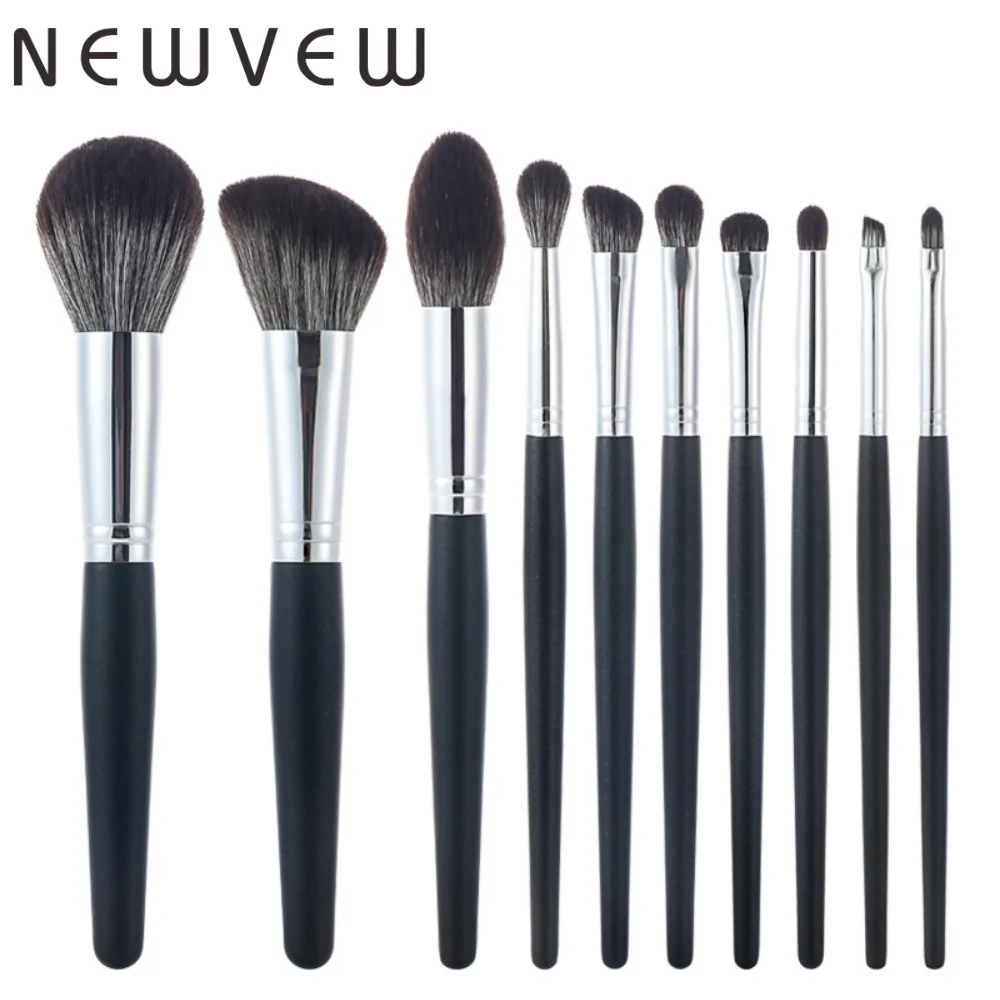 

10PCS Wooden Foundation Cosmetic Eyebrow Eyeshadow Brush Makeup Brush Sets Tools Multifunctional Cosmetic Brush Make Up Tools