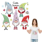 Переводные наклейки для одежды, 5 милых гномов, стирающиеся, новый дизайн, аксессуар для рукоделия, принт на футболке, наклейки