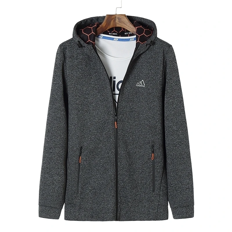 

8XL 7XL Brand New 2020 Gray/Black Sweatshirt Mens Fall Zip Up Hoodie Hoody Jacket Sweatshirt Casual Gym Hooded Coats Top Outwear