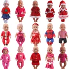 Рождественская красная серия одежды для 18 дюймовых американских и 43 см кукол реборн аксессуары, наше поколение, детские подарки сделай сам