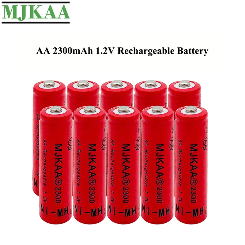MJKAA 10/20 шт AA 1 2 V 2300mAh Ni-MH батареи 2A 100% Высокое качество нейтральная аккумуляторная