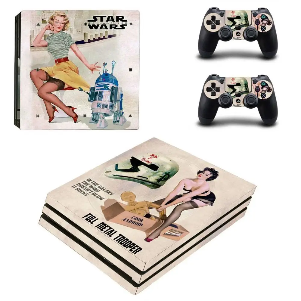 Звездные войны: Последний джедай PS4 Pro наклейка s Play station 4 Виниловая для консоли и