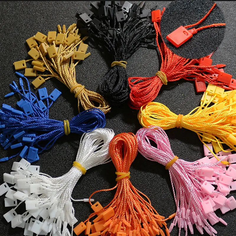 

1000pcs/lot Clothes SquareTag Rope 8 colors Cords Polyester Ganging Tablets For Garment Bag Tags Cards DIY Clothing Accessories