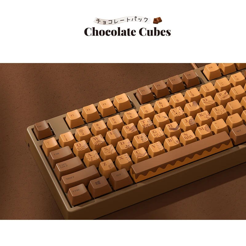AJAZZ Gaming Keyboard with Res/Green CHERRY Mechanical Switch 104 Keys Chocolate Mechanical Keyboard for Notebook PC