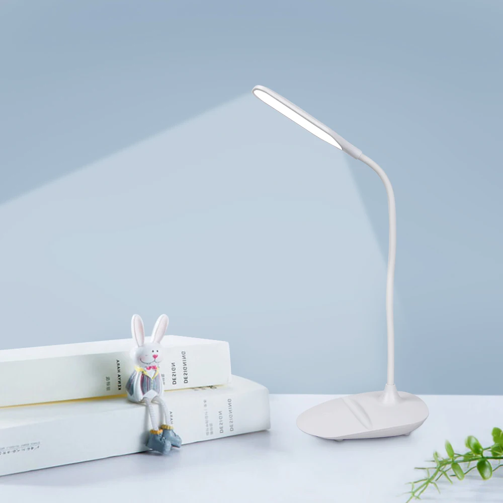 3 brightness USB Светодиодный сенсорный переключатель включения/выключения 3 режима Клип Настольная лампа 7000K защита глаз для чтения диммер перезаряжаемый светодиодный USB настольные лампы - Цвет корпуса: 3 brightness USB