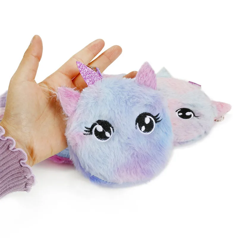 Милый Единорог портмоне кошка Детская сумка на поясном ремне карты Чехол