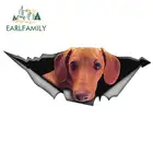 EARLFAMILY 13 см x 5,3 см красная такса Автомобильная наклейка рваная металлическая наклейка светоотражающая виниловая наклейка s Личность домашнее животное