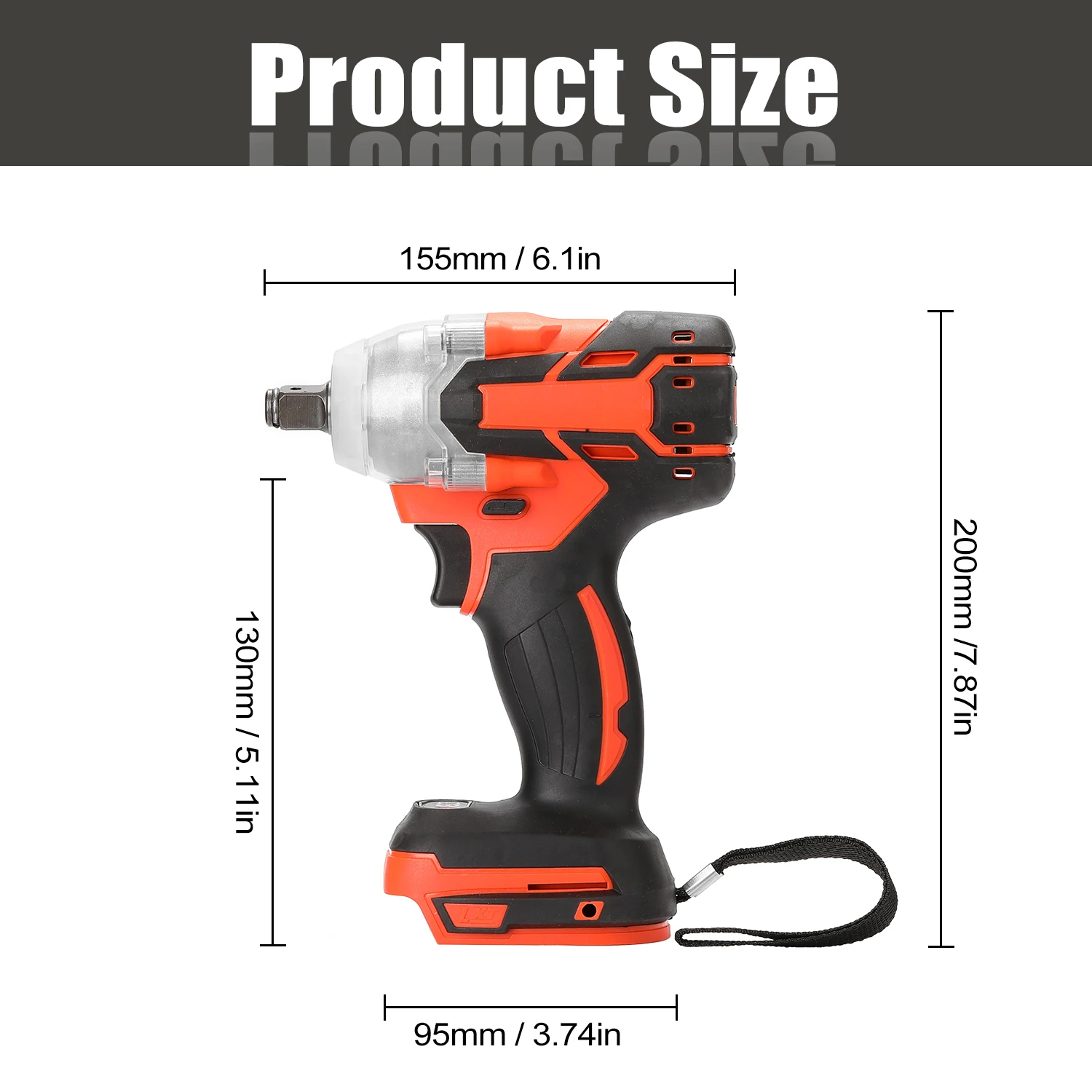 

Multifunctional Electric Rechargeable Cordless Brushless Impact Wrench Wireless Hand Wrench Home DIY Electric Power Tools