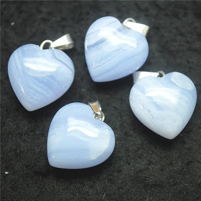 

4PCS Nature Blue Agate stone Pendant Natural Semi Precious Beads Size 16MM DIY JEWELRY WOMEN NECKLACE FREE SHIPPING