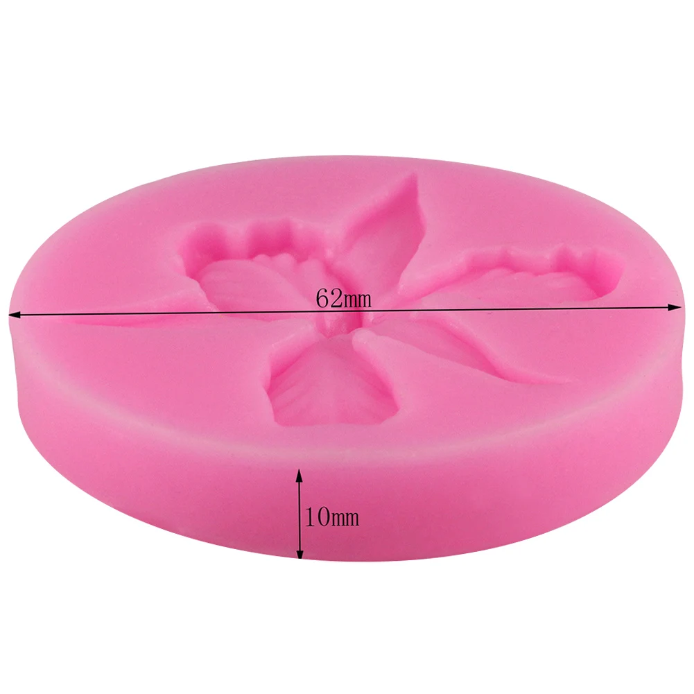 

Silicone Cake Mold 3D Orchid Flower Shape Embossing Fondant Cake Decor Tools Kitchen Supplies