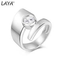 laya 925 sterling silver high quality zircon triangle crossing irregular finger ring for women fashion jewelry 2021 trend