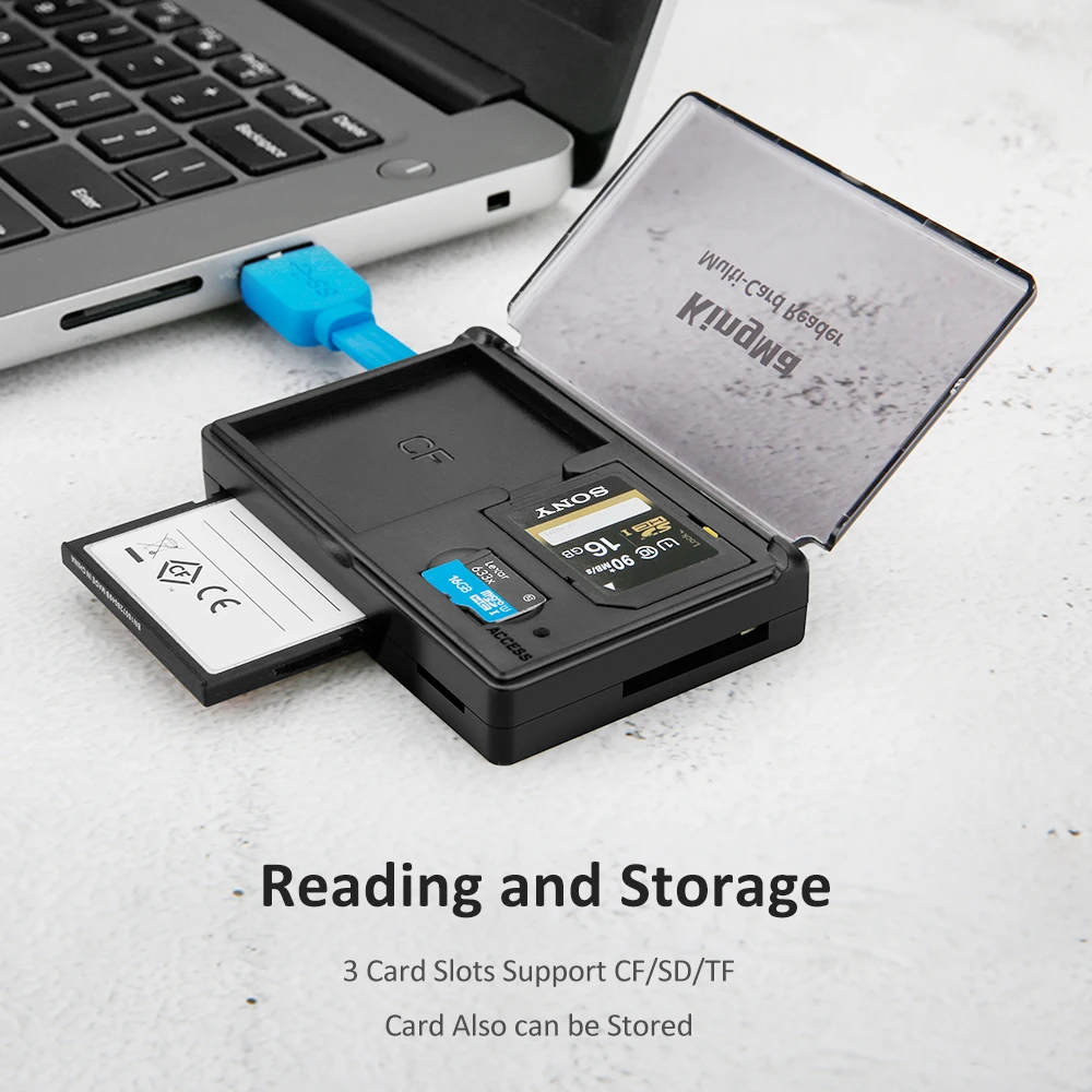 KingMa Многофункциональный портативный 3 в 1 SD/CF/TF кардридер USB3.0 высокоскоростной