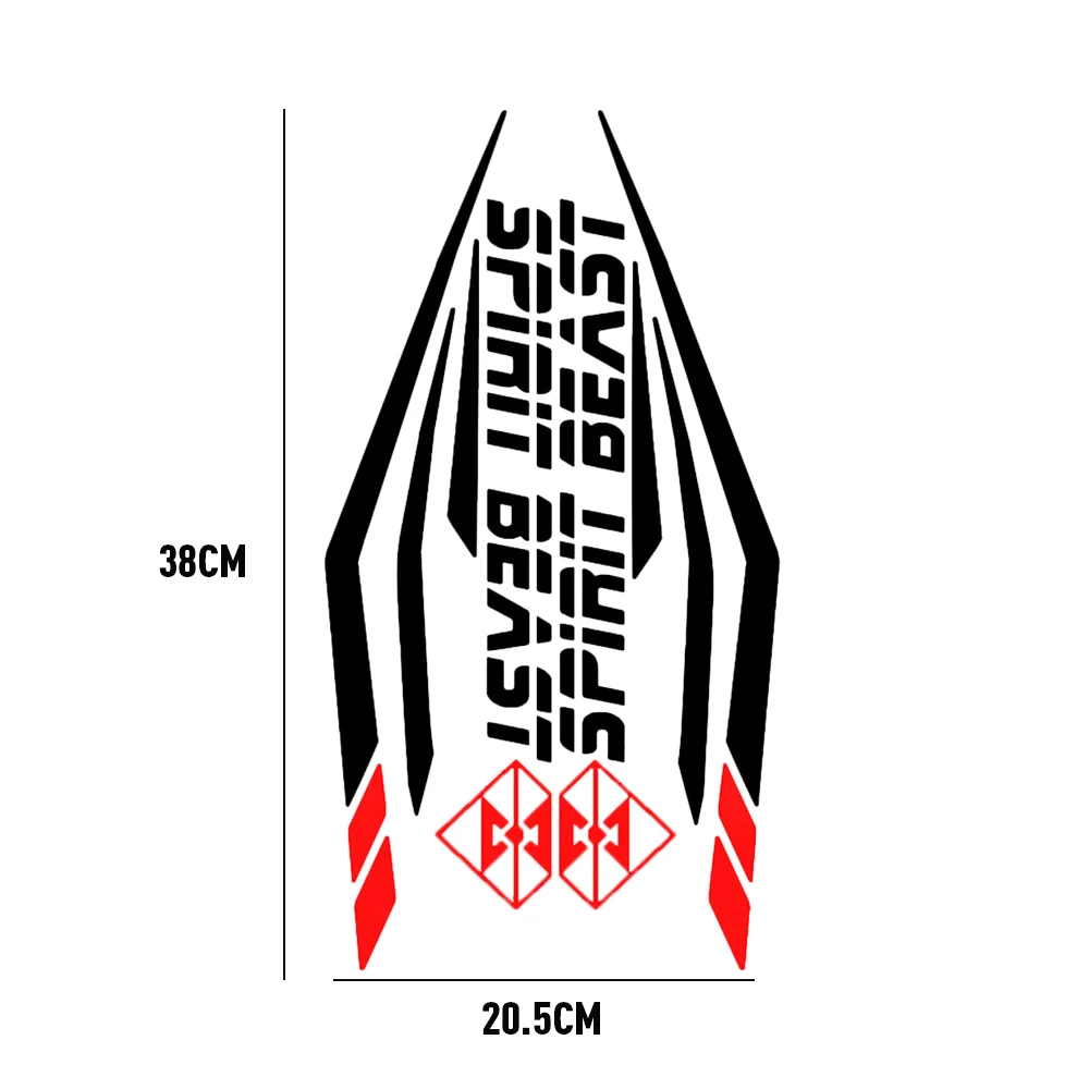 10 20.5-38CM SPIRIT BEAST мотоциклетная наклейка Moto Feul танк накладка мотоцикл наклейка s Мотокросс Pegatinas протектор - Цвет: 10 20.5-38CM