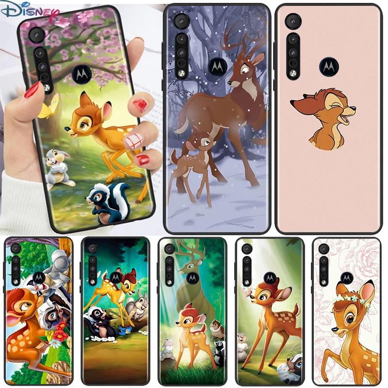 

Disney Bambi For Motorola G9 G8 G Edge One E7 E6 Power Lite Marco Hyper Fusion Plus Play Black Phone Case