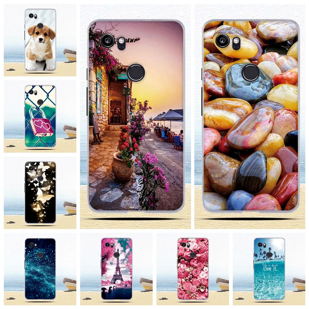 Мягкий чехол из ТПУ для Google Pixel 2 XL силиконовый телефона с принтом 2XL чехол|Бамперы|