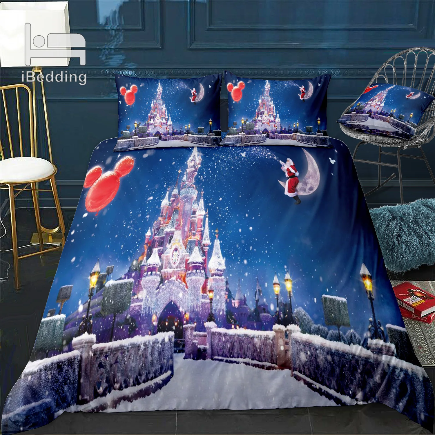 Лидер продаж Рождественская елка и снег 3D Постельное белье печатных постельное