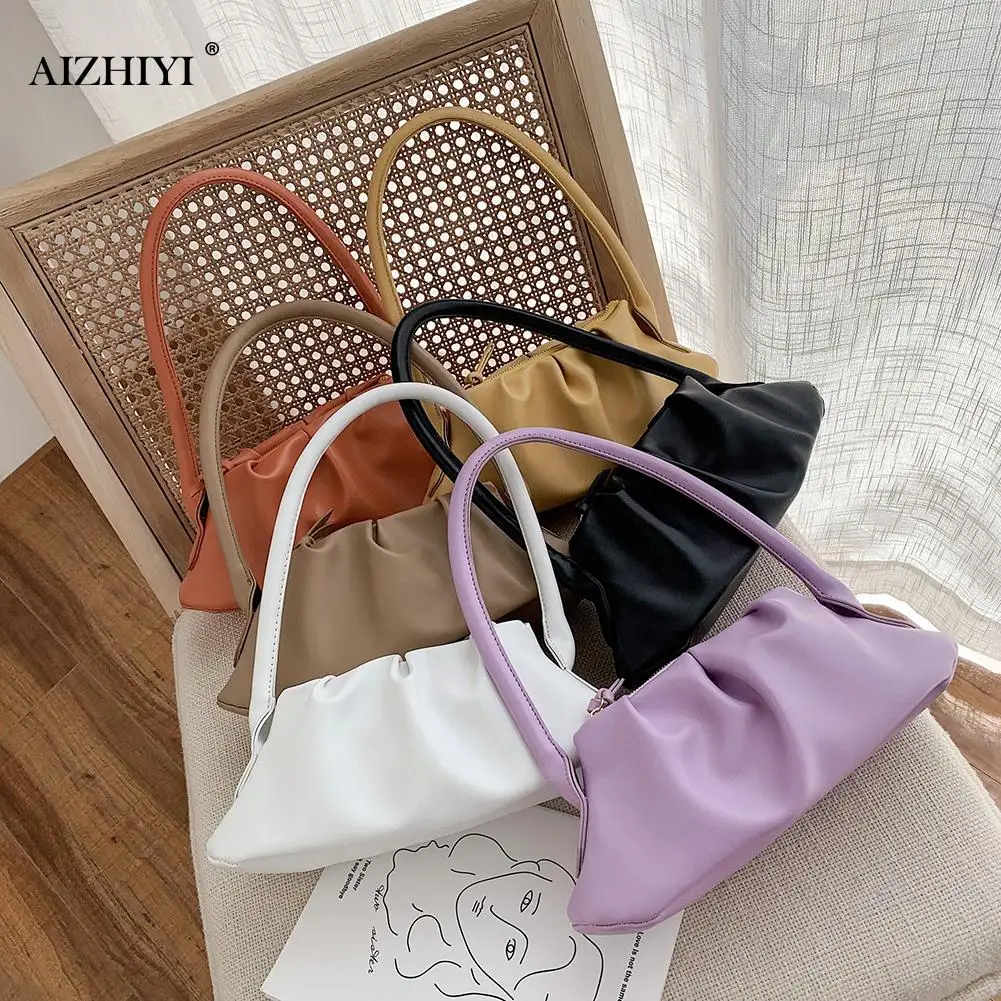 Модная плиссированная женская сумка из искусственной кожи элегантные дамские