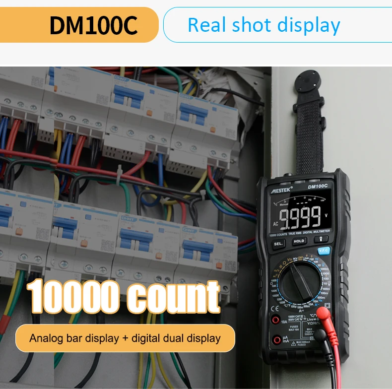 MESTEK 10000 отсчетов Цифровой мультиметр высокоскоростной ручной/автоматический диапазон Умный интеллектуальный аналоговый мультиметровый измеритель тока