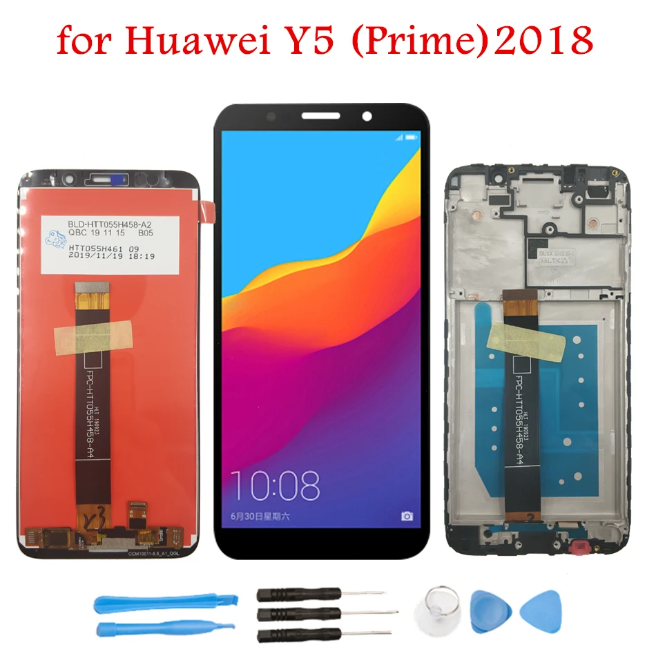 5 45 &quotдля Huawei Y5 2018/ Prime 2018 ЖК дисплей дигитайзер + рамка в сборе сенсорный экран
