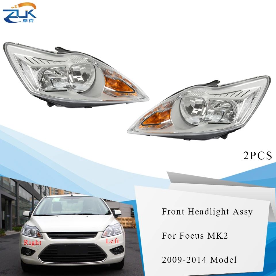 ZUK 2 шт. фара на передний бампер головная для Ford Focus 2009 2010 2011 2012 2013 2014 седан хэтчбек