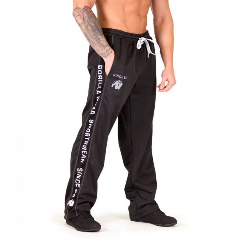 2019 Новые мужские штаны Gorilla Wear, брюки сетчатые, дышащие, прямые, свободные, спортивные брюки бренда, тренировочные мужские штаны для фитнеса в зале.