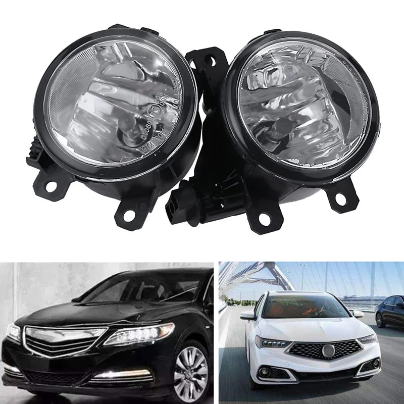 

Front Fog Lamp Fog Light with Clear Bulbs for Honda TSX RDX TL CR-V Pilot 2011-2015 Acura 33900-STK-A11, 33900-T0A-A01