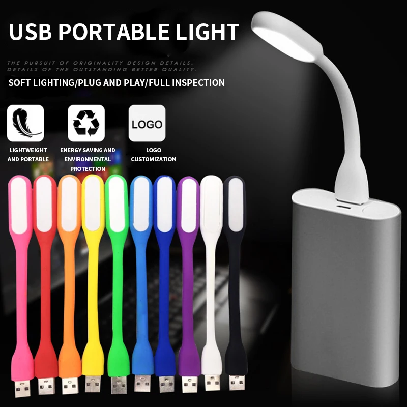 

10PCS Mini Portable USB LED Book Light Ultra Bright Reading Book Lamp 6leds Cold Warm Lights For Power Bank PC Laptop Notebook