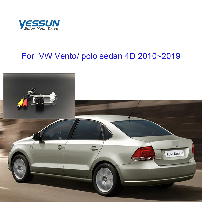 

Yessun Автомобильная камера заднего вида для Volkswagen polo СЕДАН 4D 2010 ~ 2019 CCD ночного видения камера заднего вида/номерной знак камера