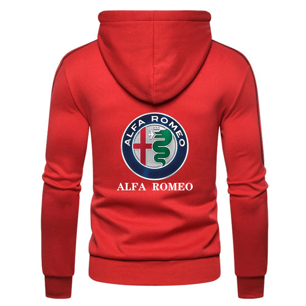 

2021 Alfa Romeo Fashion Male Comfortable Cotton Zipper Hoodie Fitness Sweatshirts Solid Fleece College Style Men Coat Tops