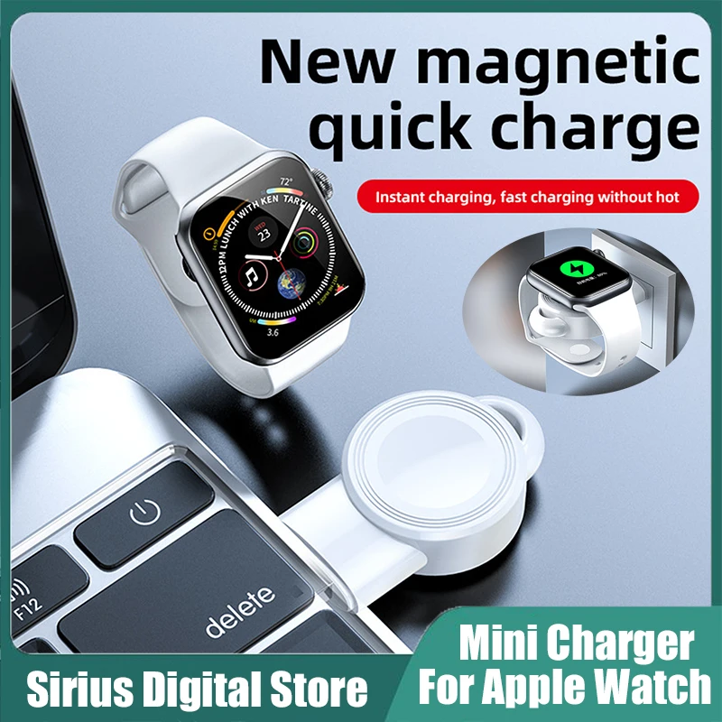

Mini QI Wireless Charger For Apple Watch Series Use Portable External Battery USB Charging Universal Compatible Wireless Charger