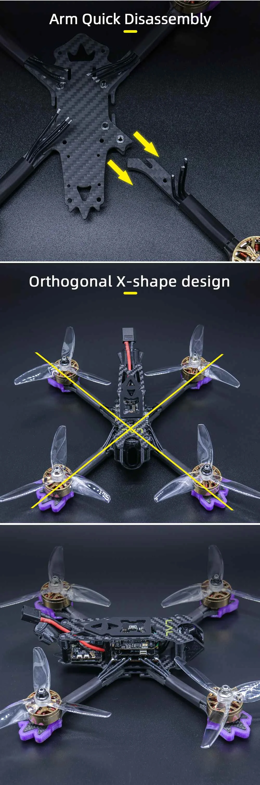 Eachine LAL5.1 225 мм 5,1 дюймов 4S FPV Дрон с самонастраиваемым устройством F405 Bluetooth Tarsier V2 Cam 2507 2600KV 50A Blheli_32 с диагональю экрана 3-6S 5,8G VTX