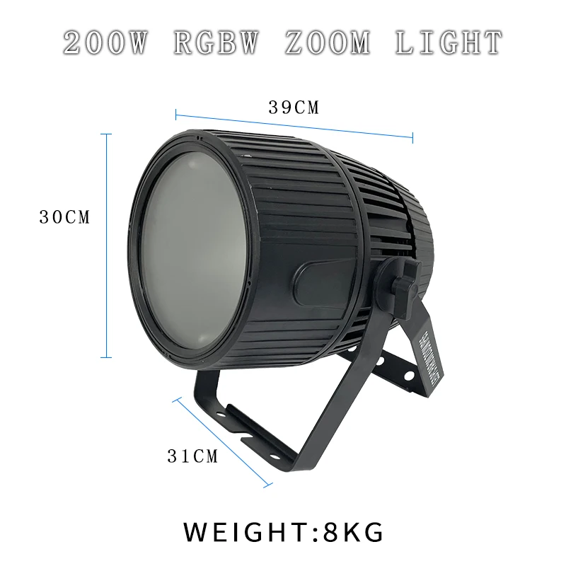 Водонепроницаемая светодиодная лампа par zoom 2 шт./лот 200 Вт IP65 водонепроницаемая 15 ~