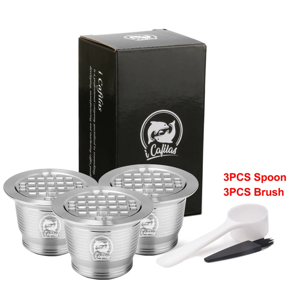 ICafilas Reusbale капсула Nespresso reutilable Inox из нержавеющей стали кофе фильтры Эспрессо