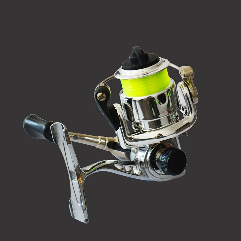 Mini 100 Model Fishing Reel Metal Spool Spinning Reel Coils 2 + 1BB 4.3: 1 Alloy Handle Line Spool Saltwater Fishing Accessories enlarge