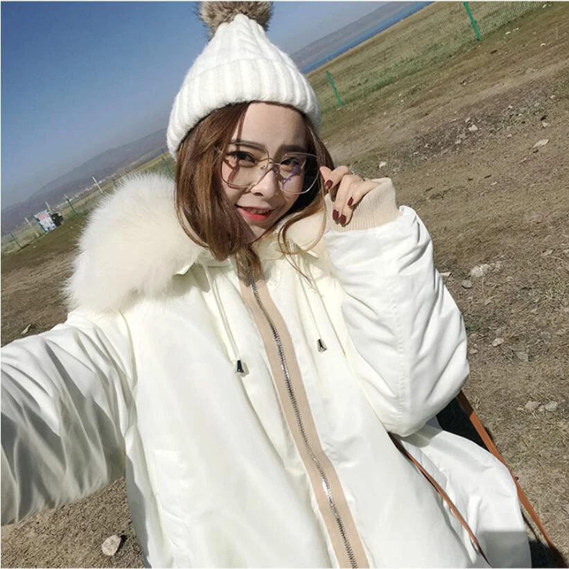 Большой меховой воротник 2019 новая зимняя куртка Женское пальто женские длинные