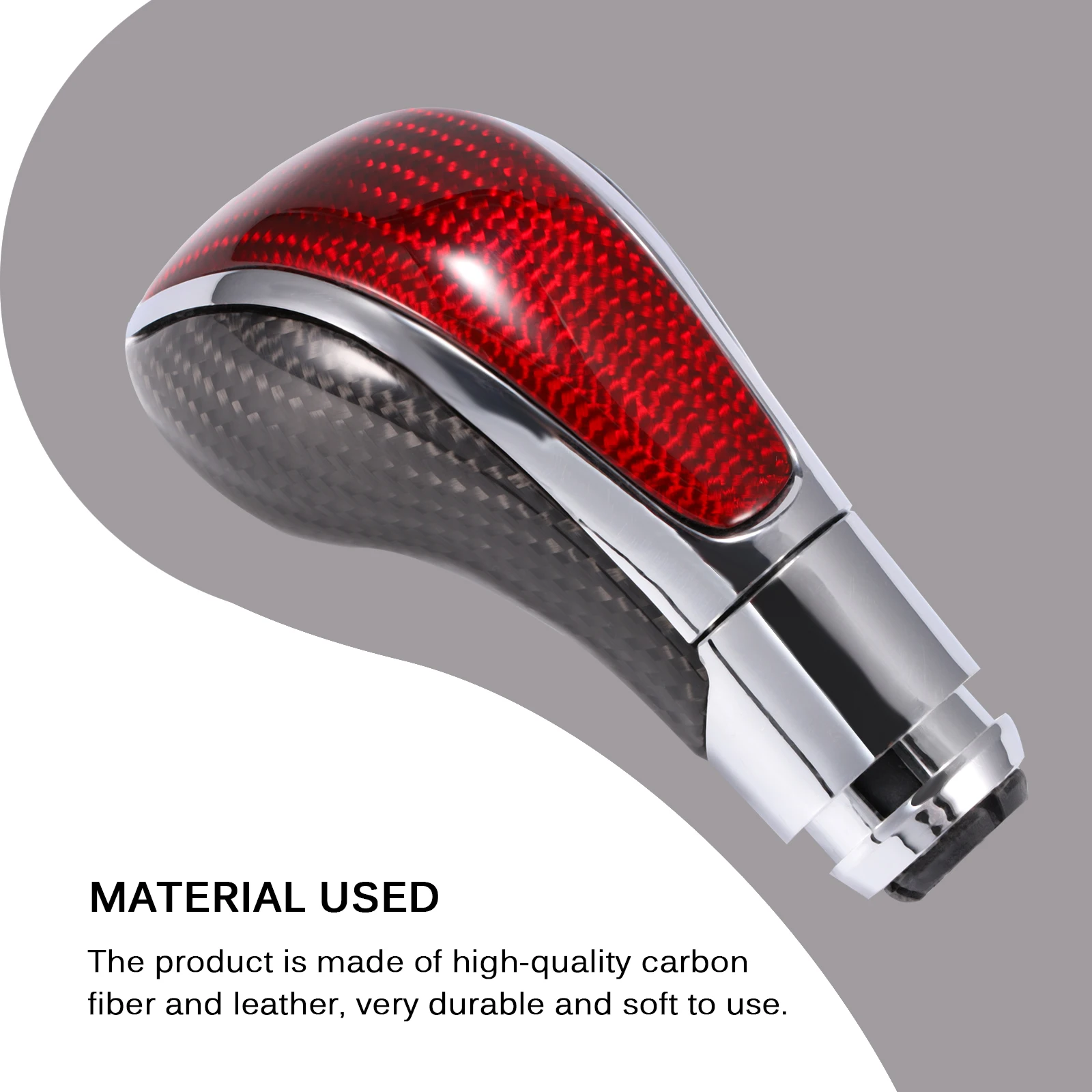 

Automatic Gear Shift Knob Head Handle Gaiter Boot Cover Carbon Fiber Leather for Vau xhall Buick Regal Opel Insignia 2009-2013