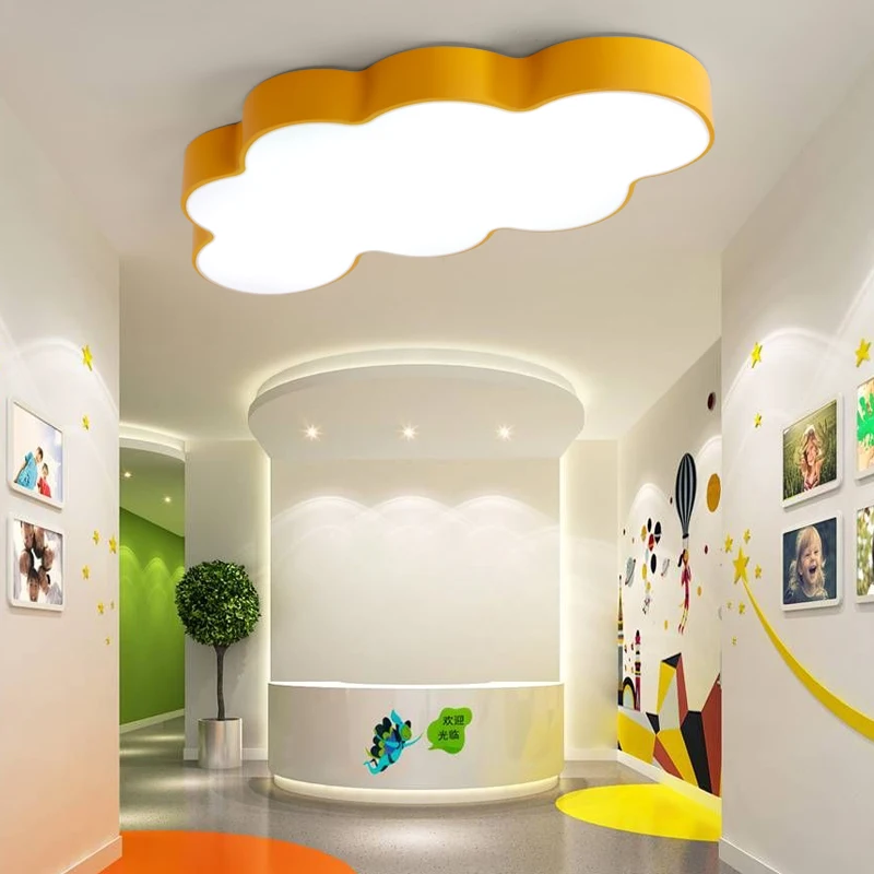 Светодиодный облако потолочный светильник s Железный Абажур детские дети