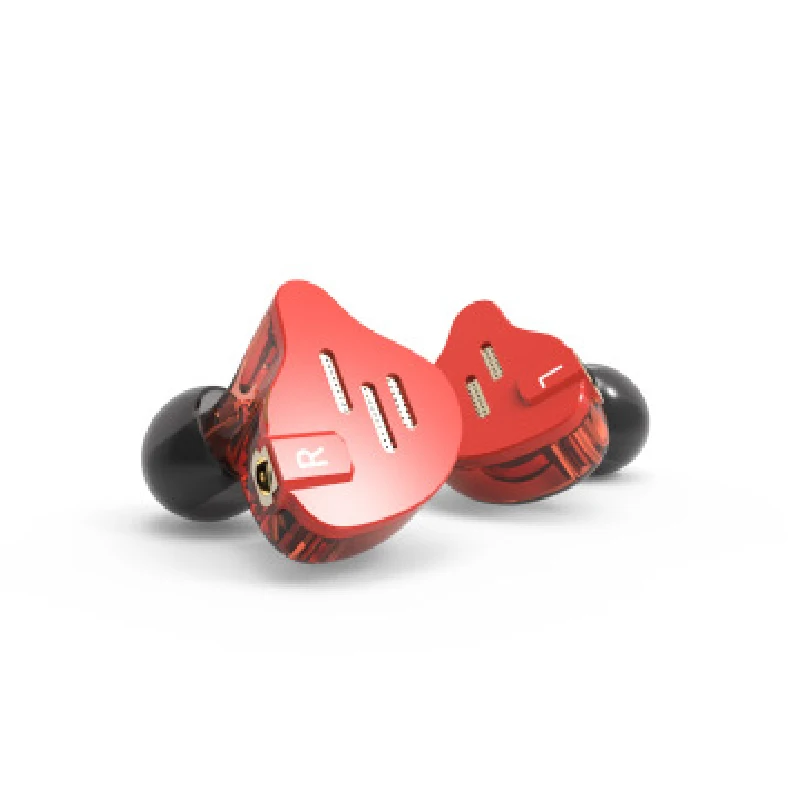 Red no mic PHB Hybrid HIFI 1BA+ 1DD наушники-вкладыши Сменные машины спортивный провод гарнитура наушники - Color: Red no mic