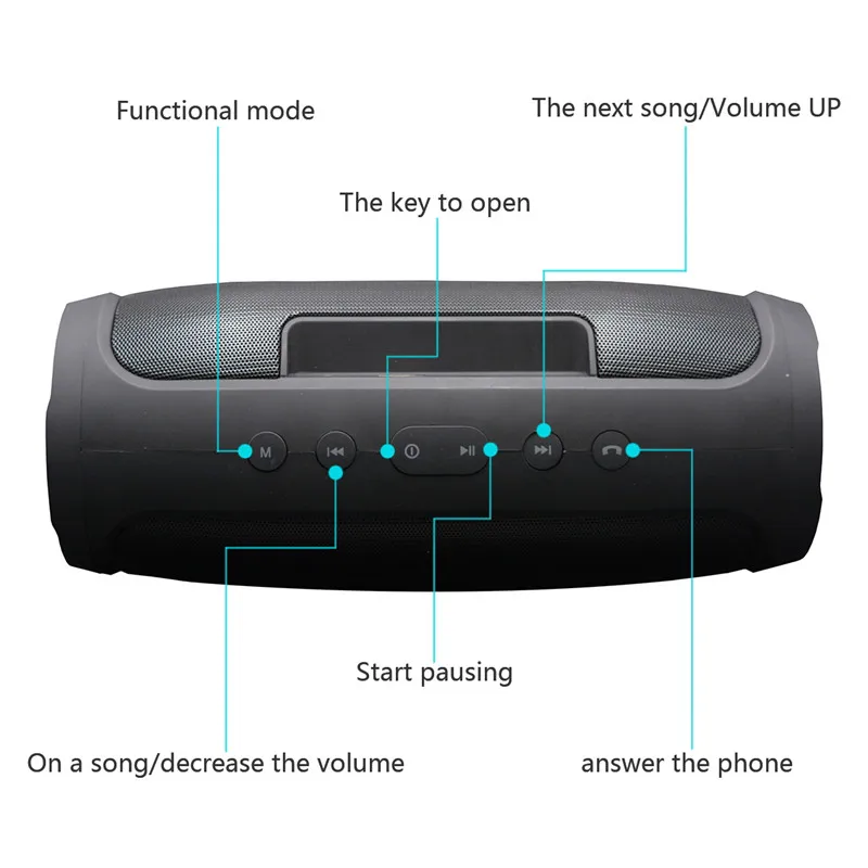 HOPESTAR H14 открытый портативный Bluetooth динамик стерео Бас Колонка Поддержка USB