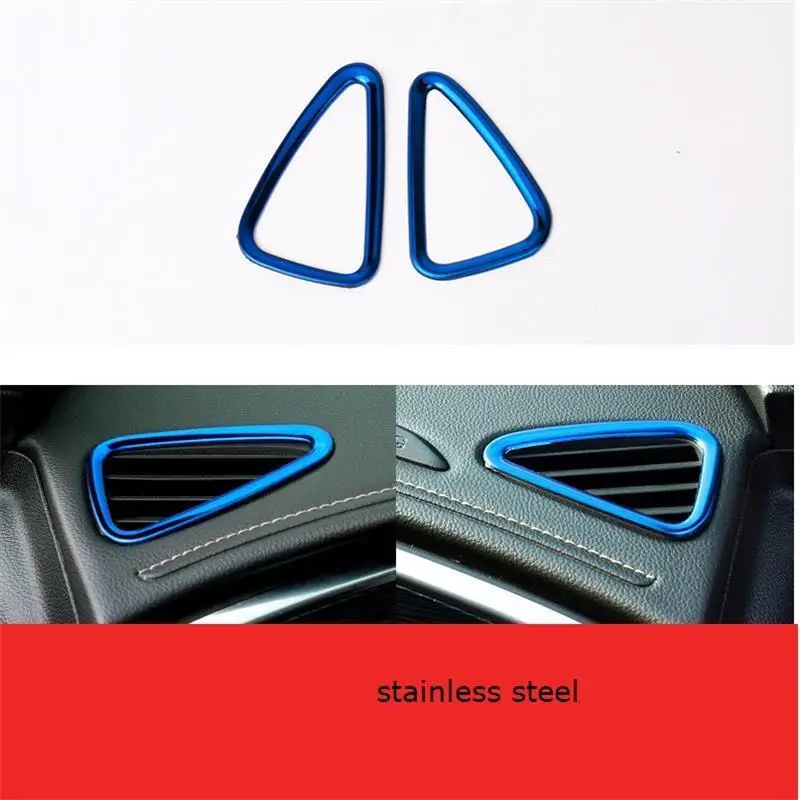 Авто декоративный хром на выходе кондиционера интерьерные Чехлы аксессуары для