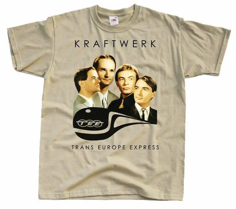 KRAFTWERK Trans Европы Экспресс-футболка хаки бежевый 100% хлопок S-5XL для мужчин 2019
