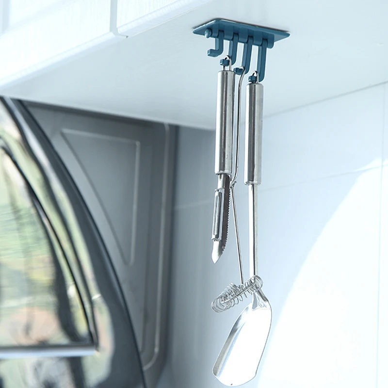 

Rotating Adhesive Hook Creative Nordic Adhesive Hook Bathroom Kitchen Wall Hole-Free Hanger key bag clothes hook home organizer