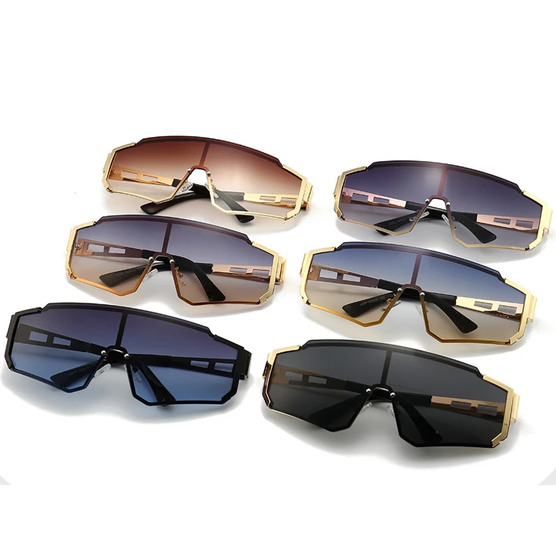 

Fashion Punk Pilot Sunglasses Goggles Women Men Style Gradient Trendy Driving Shades Glasses Lady Luxury Brand Designer Eyewear